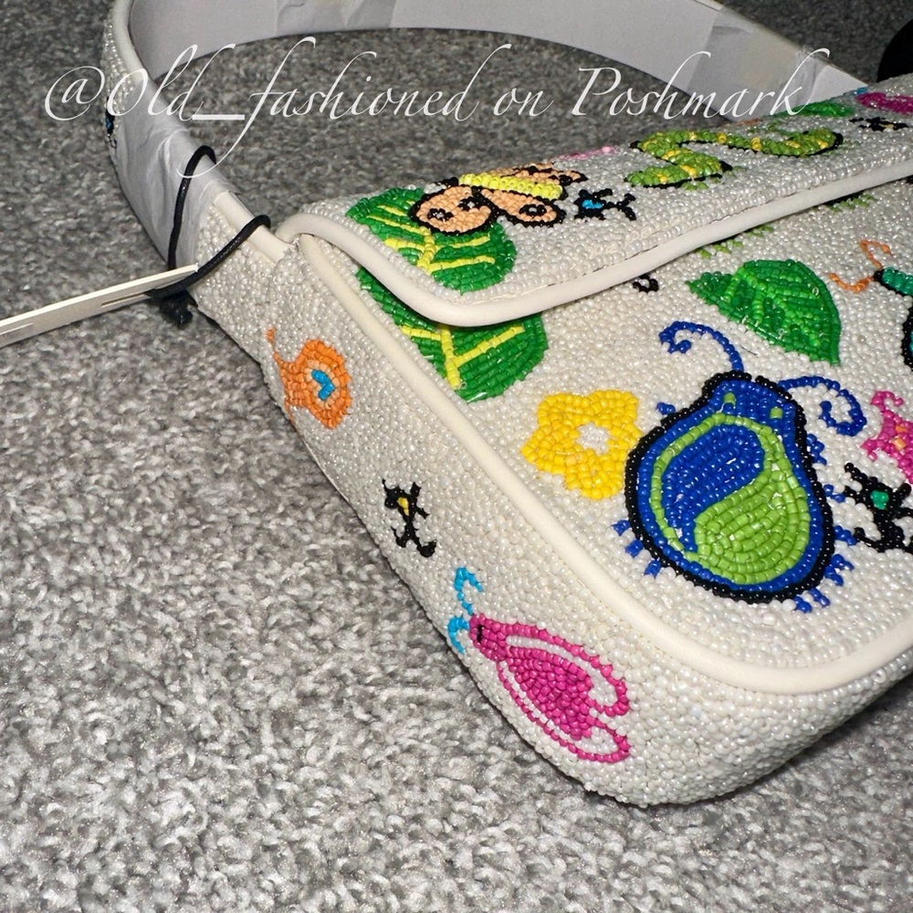 Price Firm - STAUD Tommy Beaded Shoulder Bag - Bug Out - Picture 9 of 16